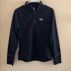 The North Face black fleece half zip
